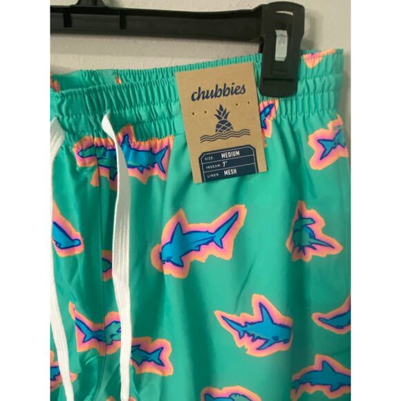 New Chubbies Men's Shark Swimsuit Size Medium - Picture 3 of 3